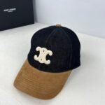 Celine Triomphe Baseball Cap In Union Wash Black - Image 5