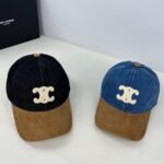 Celine Triomphe Baseball Cap In Union Wash Black - Image 3