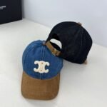 Celine Triomphe Baseball Cap In Union Wash Black - Image 2