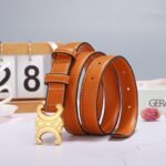 Celine Medium Triomphe Belt In Tan 25Mm 45Ak93A78 04Lu - Image 3