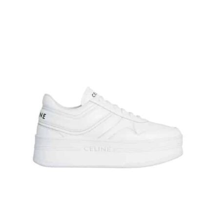 Celine Block Sneaker With Wedge Outsole In Calfskin Optic White 346163338C01Op