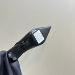 Celine Alma Triomphe Slingback In Glossy Calfskin Black 356834371C 38No - Image 2