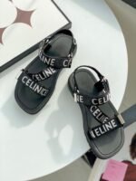 Celine Leo Strappy Sandal In With Celine Jacquard Black 345672208C38Aw - Image 3