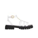 Celine Clea Triomphe Gladiator Chunky Sandal In Calfskin Optic White 343593617C01Op