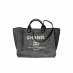 Chanel Large Tote Sliver Tone Metal Black Tote 38Cm A66941B06387