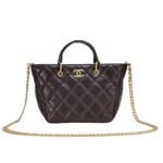 Chanel Small Shopping Bag Brown 25Cm As4188