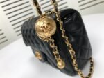 Chanel Flap Bag Mini Cc Rectangular Pearl Crush Gold Black 20Cm As1787 B18602 94305 - Image 5