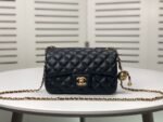 Chanel Flap Bag Mini Cc Rectangular Pearl Crush Gold Black 20Cm As1787 B18602 94305 - Image 8