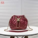 Chanel Drawstring Bag Red 15Cm - Image 2