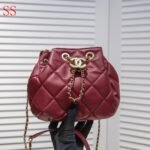Chanel Drawstring Bag Red 15Cm - Image 6