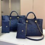 Chanel Shopping Bag Dark Blue 33Cm As3351 B17399 Nzb99 - Image 2