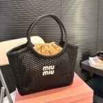 Miumiu Ivy Mesh Bag In Black 27Cm 5Bg281 2F8E F0N12 V Ooo - Image 2