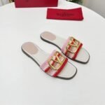 Valentino Vlogo Signature Slide Sandal Pink - Image 3
