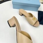 Prada Padded Nappa Leather Sandals Beige 1Xx711 2Dl8 F0036 F A035 - Image 4