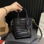 Saint Laurent Toy Shopping Tote Bag Crocodile Black 18Cm - Image 3
