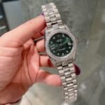 Rolex Datejust Diamond Bezel Oyster White Gold Green 31Mm - Image 4