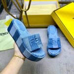 Fendi Sunshine Flatform Slides Light Blue Denim 8R8515Asb5F1Std - Image 5