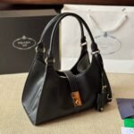 Prada Medium Leather Tote Bag Black 32Cm - Image 3