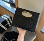 Chanel Clutch And Gold Plated Metal In Black 25Cm As5038 B17663 94305 - Image 4