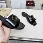 Gucci Women Round Interlocking G Sandal In Black - Image 5