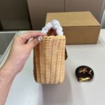 Summer Set: Celine Teen Couffin In Wicker And Leather Tan 15Cm And Celine Slides Tippi In Vegetal Brown 352343766C 04Lu - Image 6