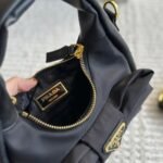 Prada Re Nylon And Nappa Leather Mini Bag With Bow Black 20Cm 1Bc241 Rp0C F0002 V Oxo - Image 4