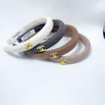 Chanel Small Cc Tweed Headband With Gold Hardware Multicolor - Image 3