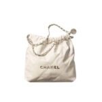 Chanel 22 Handbag White 42Cm As3261 With Silver