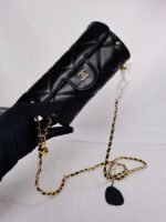 Chanel Lipstick Bag With Chain Ghw Black 15Cm - Image 7