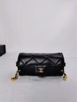 Chanel Lipstick Bag With Chain Ghw Black 15Cm - Image 2