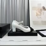 Chanel Mary Janes White G45118 - Image 3