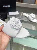 Chanel Camellia Slides White - Image 7