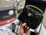 Chanel Mini Foldable Bag With Handle Polished Calfskin Black 19Cm As4472 B16280 94305 - Image 6