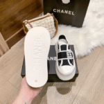Chanel White Cc Cap Toe Slipon Sneaker Black - Image 2