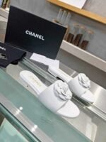 Chanel Camellia Slides White - Image 2