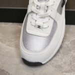 Chanel Suede And Leather Cc Low Top Sneaker White Black - Image 5