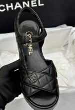 Chanel Quilted Sandals Black G39918 - Image 2