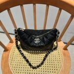 Chanel Small Hobo Bag Grained Shiny Calfskin Black 20Cm As4320 B15551 94305 - Image 5