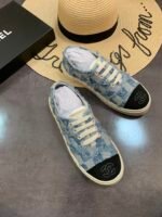 Chanel Cc Sneaker Mix Denim Blue - Image 7