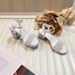 Chanel Sandal Pump Stone Beads Black Silver G45365 B15306 - Image 3