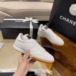 Chanel Sneaker Calfskin Suede White G45335 B14497 Ns308 - Image 2