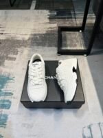 Chanel Cc Embossed Logo Suede White - Image 4