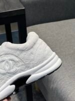 Chanel Cc Embossed Logo Suede White - Image 8