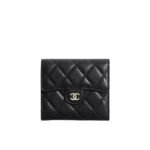 Chanel Classic Small Flap Wallet Black 12Cm Ap0231 Y01295 C3906
