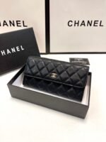 Chanel Long Flap Wallet Caviar Leather Black 19Cm - Image 5