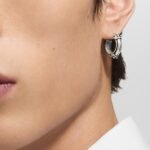Louis Vuitton Lv Lozine Hoop Earrings Silver M03168 - Image 4