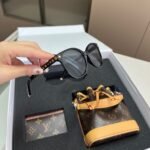 Gift Set: Louis Vuitton Nano Noé Bag Monogram Brown With Card Wallet And My Monogram Light Cat Eye Glasses - Image 9