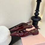 Miumiu Leather Slingback Ballerinas With Buckles Red 5F476E 069 F0D27 F 010 - Image 6