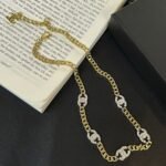 Chanel Choker Metals And Stone Grains Gold Silver And Transparent Ab6444 B06011 Nc835 - Image 6