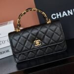 [Super Vip 1:1] Chanel Wallet On Chain Black Leather With Gold Tone Metal 18cm - Image 2